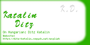 katalin ditz business card